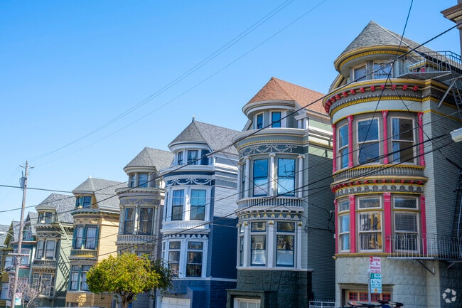 They're beautiful Victorian houses all over Haight-Ashbury.