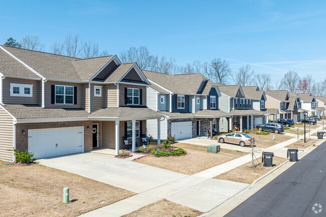 Tightly stacked townhouses are the norm in the neighborhood of Yorkshire.