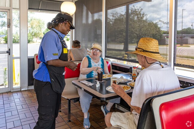 West Carrollton residents enjoy the lively bunch at Waffle House.