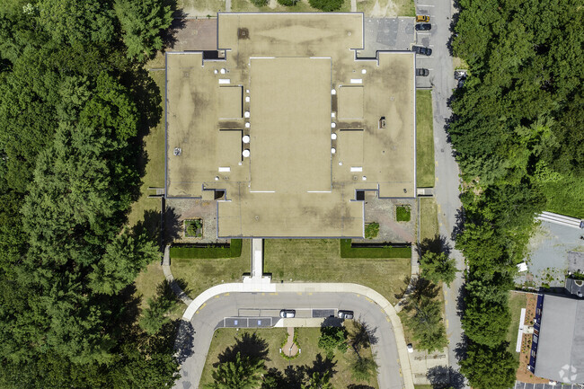Aerial top-down view of Eleanor N. Johnson Middle School.