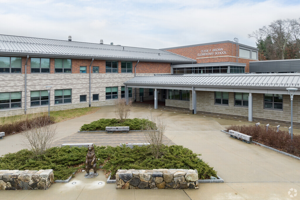 Clyde F. Brown School in Millis received a B+ rating from niche.