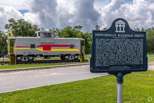 The Zephyrhills Railroad Depot near Zephyrhills North now serves as a local historical museum.