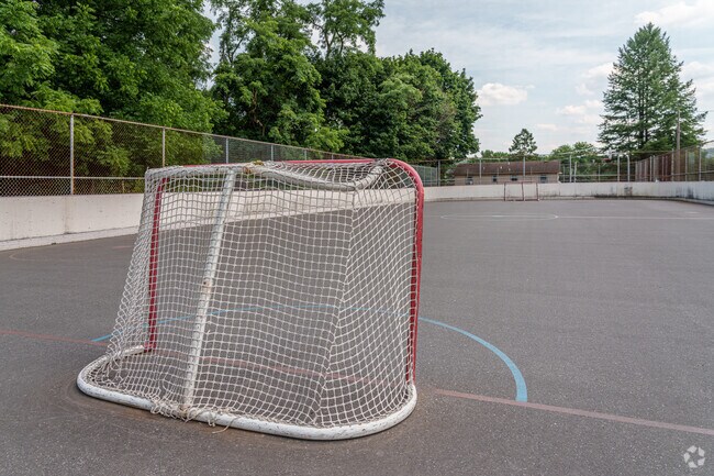 Street hockey is very popular among visitors to the 14th St Park.