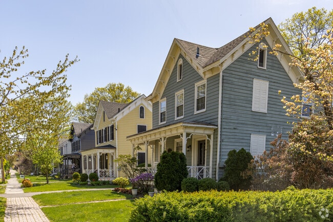 Rhinebeck boasts large beautiful homes, with elegant front porches, for residents to enjoy.