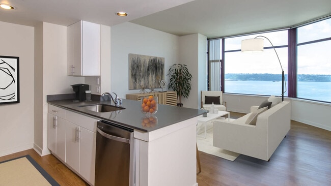 Kitchen and Dining Room with Bay Views
