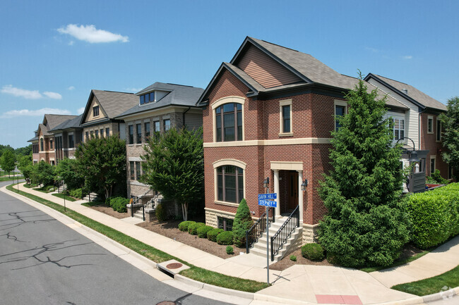 Townhomes and brick condos can be found in Ashbrook.