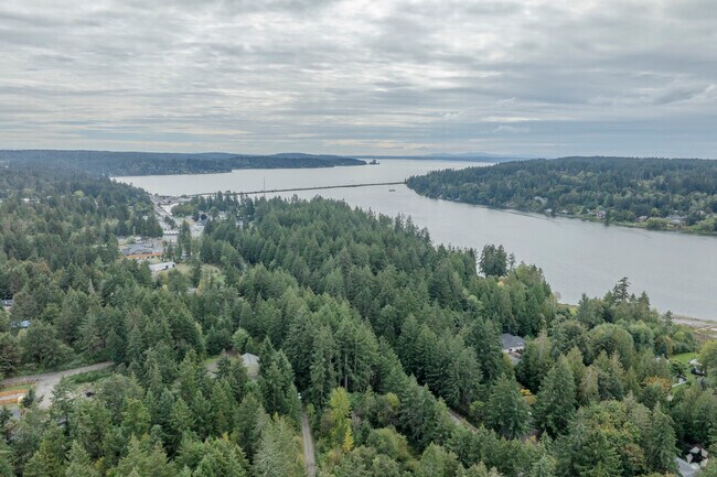 Purdy Sand Spit bridge is down the road from Burley WA.