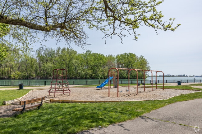 Dingell Park in Ecorse offers a variety of playground equipment with waterfront views.