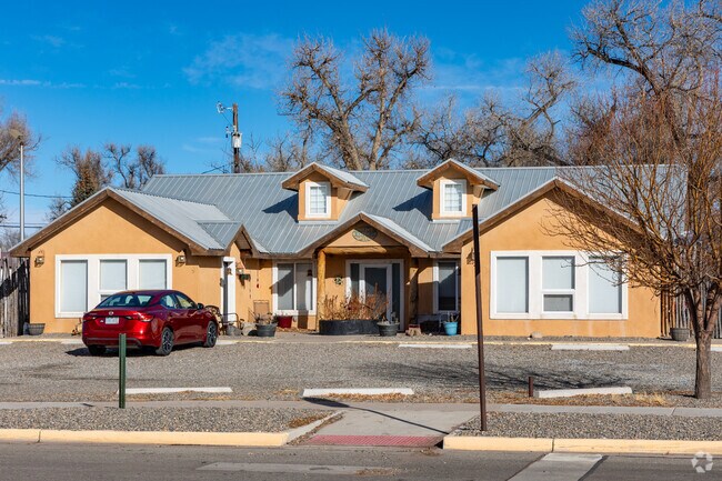 Alamosa has many new traditional and contemporary homes with Adobe siding.