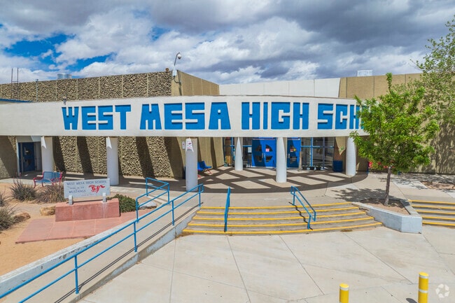 West Mesa High School is the home of the Mustangs.