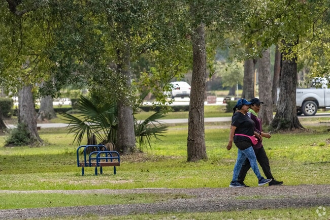 Roman Forest encourages a healthy lifestyle and has many walking trails throughout the area.