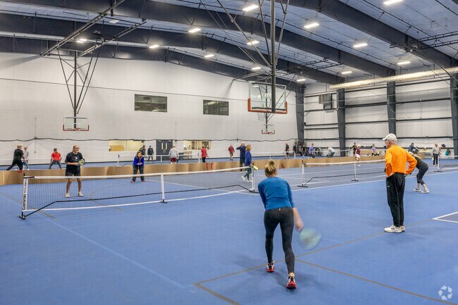 Enjoy a game of pickleball at Thayer Sports Center in Braintree Highlands.