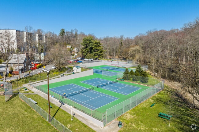 Hoffman Park has tennis courts available for the residents of Lansdowne, PA.