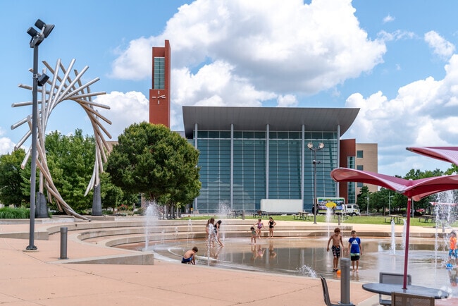 Enjoy the outdoor water park, ice rink, and library at City Hall in Northeast Warren.