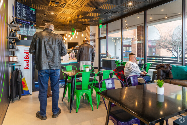Edgebrook locals can chat away at nearby cafes.