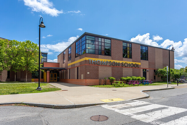 Thompson Elementary School entrance in Arlington.