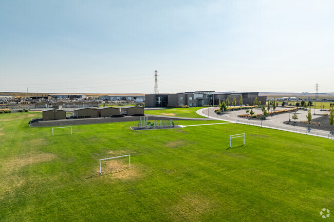 Sage Crest Elementary School is surrounded by residential zoning and serves Canyon Lakes.
