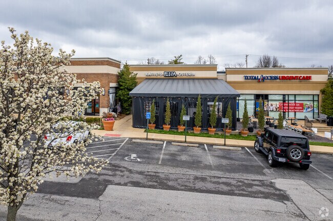 Katie's Pizza and Pasta offers seating both indoors and outdoors year round