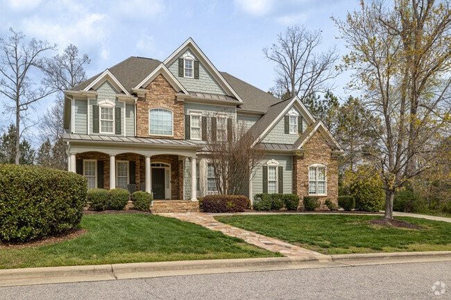 Large custom homes can be found in the Cary Park neighborhood.