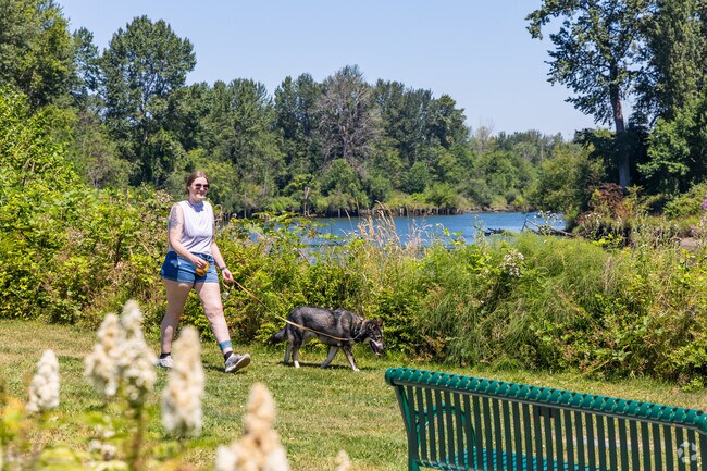 Lowell Riverfront Park is a great place for a waterside walk.