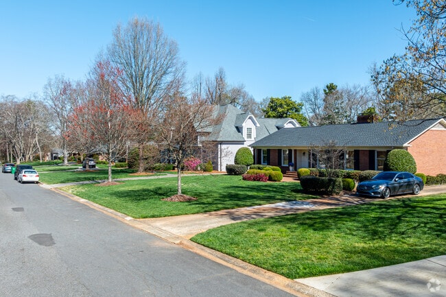 Many of the Barclay Downs neighborhood streets are beautifully tree lined.