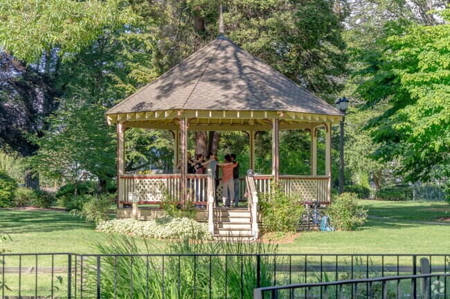 Dance with friends in the gazebo at Elizabeth Park in Columbia.