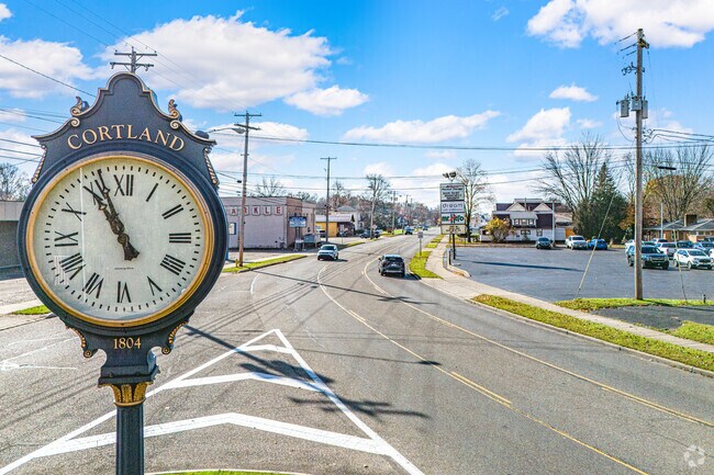 The downtown has a charming, small-town feel in Cortland.