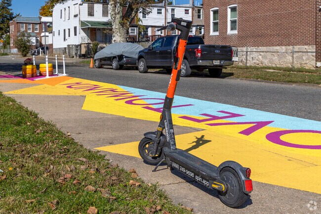 Riding a scooter is a great way to explore Towanda-Grantley.