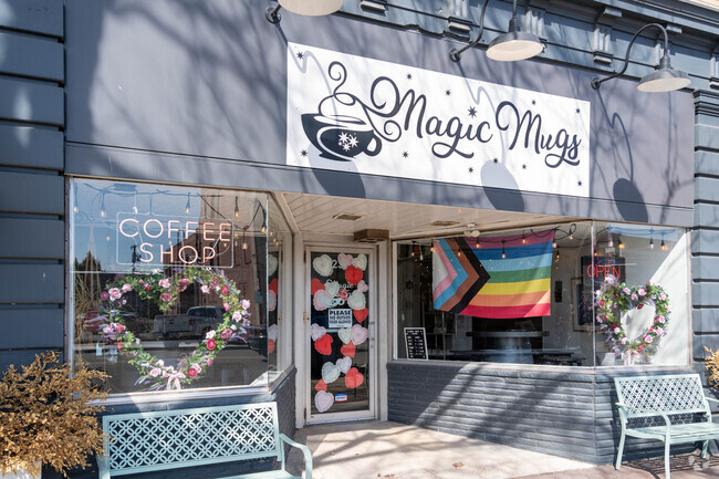 Stop in to Magic Mugs Coffee Shop in downtown Dover for coffee and conversation.