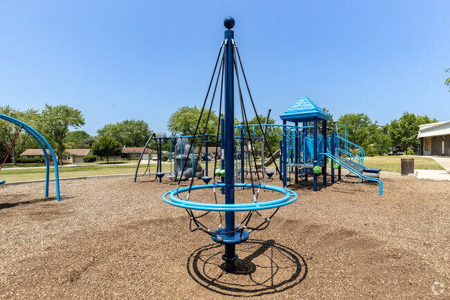 Playground feature located at the large playground at the schools property.