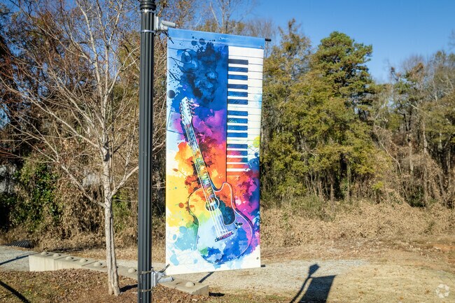 Pickens features colorful art all throughout Pickens County, South Carolina.