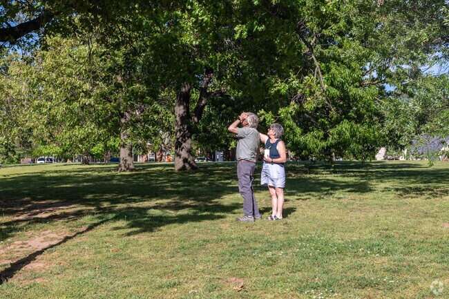 Residents of Swan Lake enjoy bird watching at nearby Woodward park.