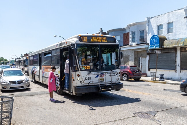 In Whitman Park you can catch a bus on Mt. Ephraim Avenue to get around.