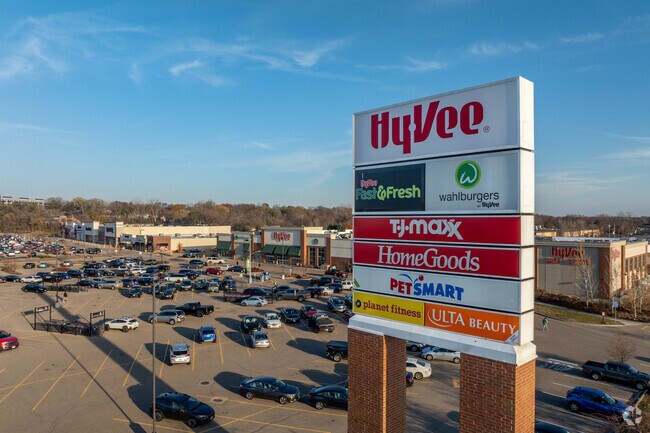 Cottage Grove has a large shopping center off the 80th St exit that features, a HyVee.