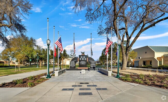 Veterans War Memorial can viewed in the downtown area in The City of Tracy.