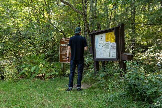 There is lots of info before you enter the Androscoggin Riverlands State Park.