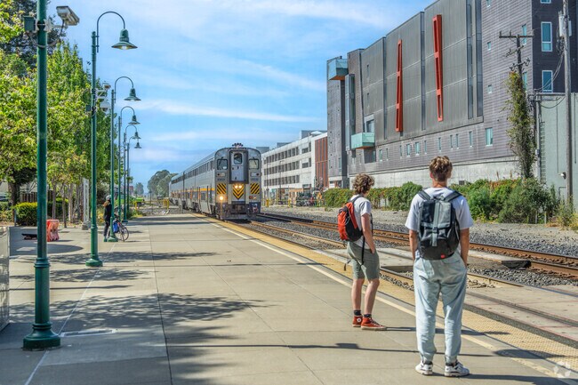 The Berkeley Caltrain Station has direct trains that run to nearby Sacramento.