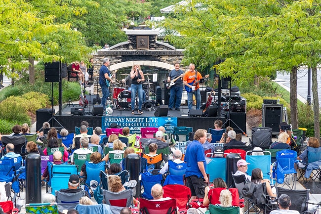 Jacksonville residents can enjoy free concerts at nearby Hunt Valley Towne Centre.