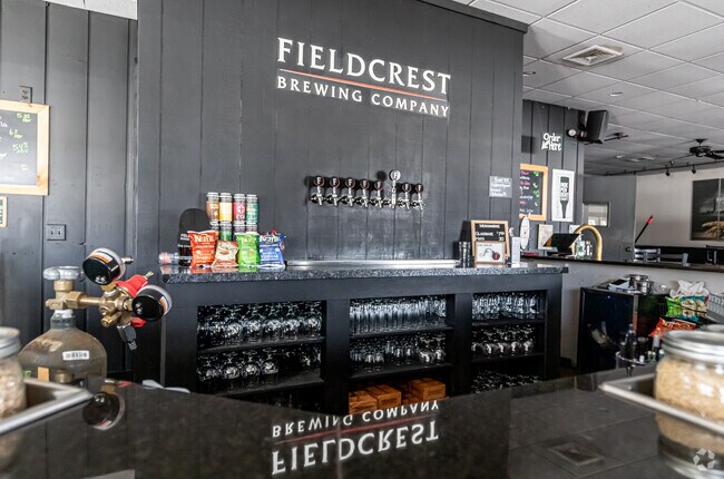 Enjoy a pint of Craft Beer at Fieldcrest Brewing Company.