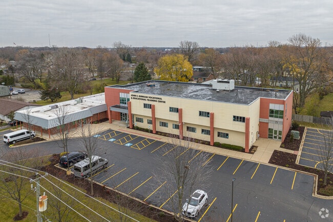 There is plenty of parking for the John C. Dunham Vocational & Educational Training Center.