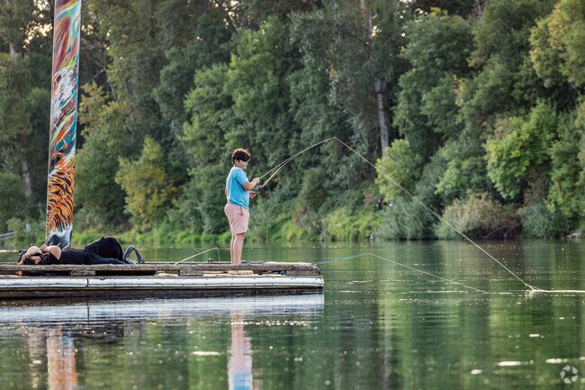 Fishing is a favorite activity among locals and visitors at Bowman Park in Albany, OR.