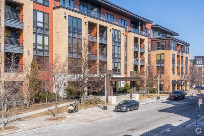 Someone on a walk in the Excelsior and Grand area of Wolfe Park.