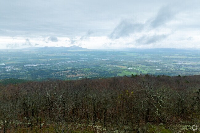 The city of Poteau can be seen from the top of Cavanal Hill.
