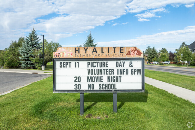 Hyalite Elementary School has many events for students and families.