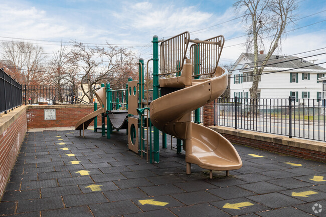 The playground at Joseph McAvinnue Elementary School helps students develop social skills.