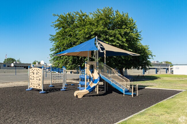 Mark Twain Elementary School provides shaded play equipment for Corcoran students to enjoy.