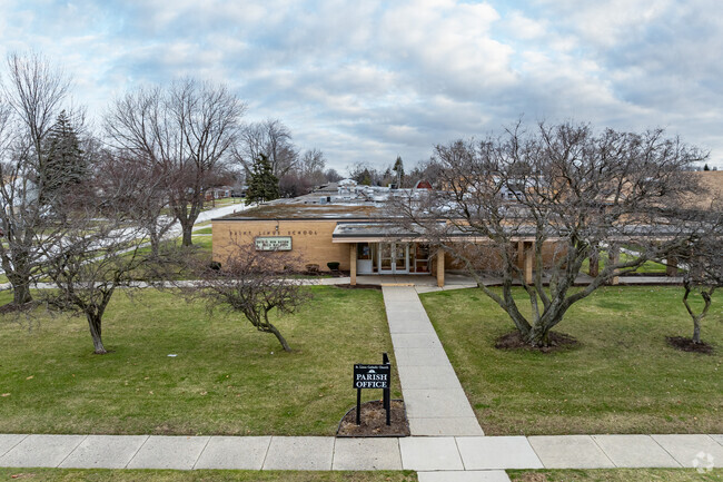 Main entrance to St. Linus School.