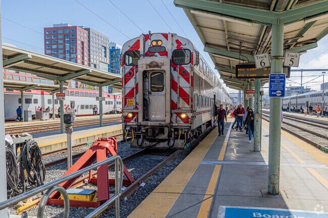 Mission Bay's Caltrain connects San Francisco to the South Bay.