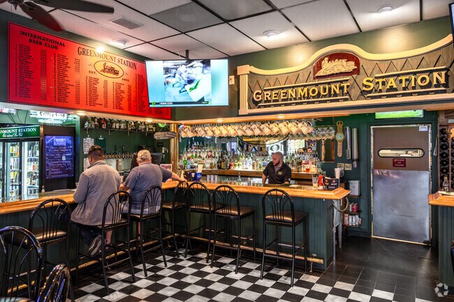 Swing by Greenmount Station in Hampstead for a quick drink with a friend.