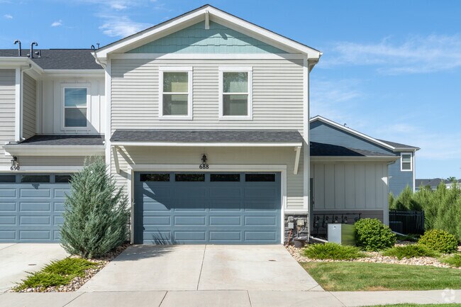 Newly built two-story townhome in the Schlagel community.